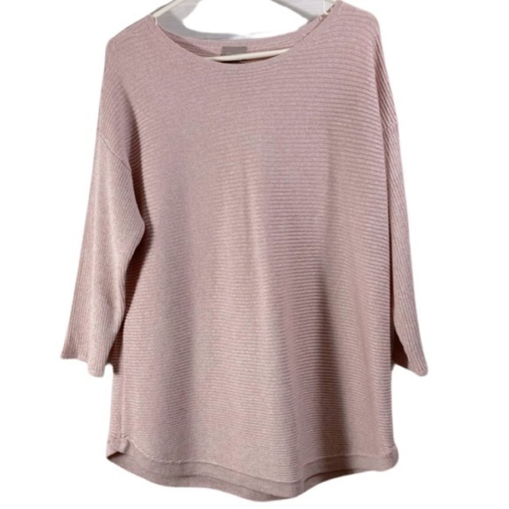 Chico’s women’s sweater top Size 2 or L Color Pink